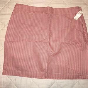 Talbots Red seersucker skort